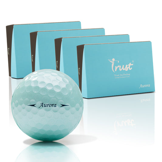 Trust Golfbälle Aurora Blau - Auffällige Golfbälle, Kristall-Urethan, 48 Bälle