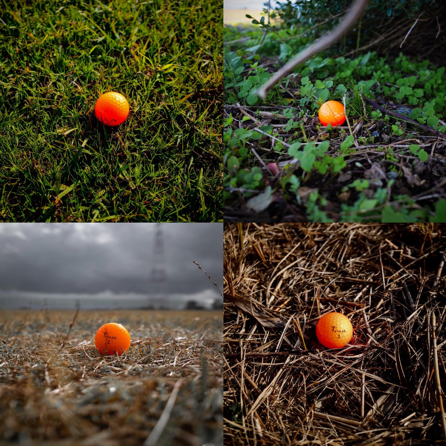 Trust Golfbälle Aurora Orange - Auffällige Golfbälle, Kristall-Urethan, 12 Bälle