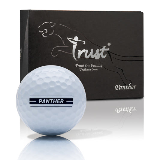 Trust Golfbälle Panther Weiß – Urethan, weiches Schlaggefühl, optimale Kombination aus Weite & Spin-Kontrolle, 12 Bälle