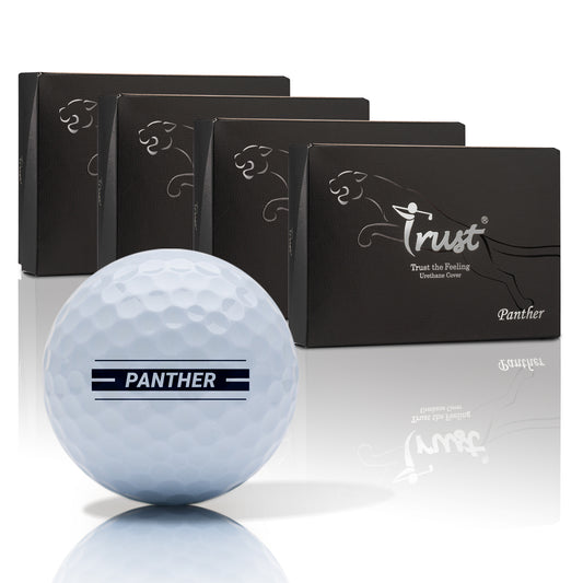 Trust Golfbälle Panther Weiß – Urethan, weiches Schlaggefühl, optimale Kombination aus Weite & Spin-Kontrolle, 48 Bälle